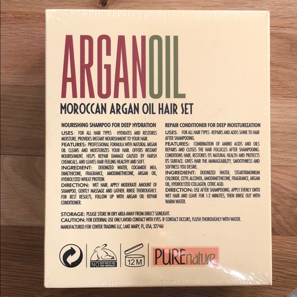 Pure nature lux spa Argan oil shampoo+conditioner - Picture 2 of 3